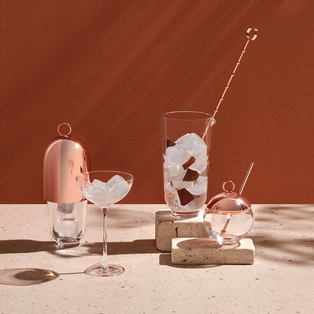 Hepburn Mixing Glass with Metal Stirrer.