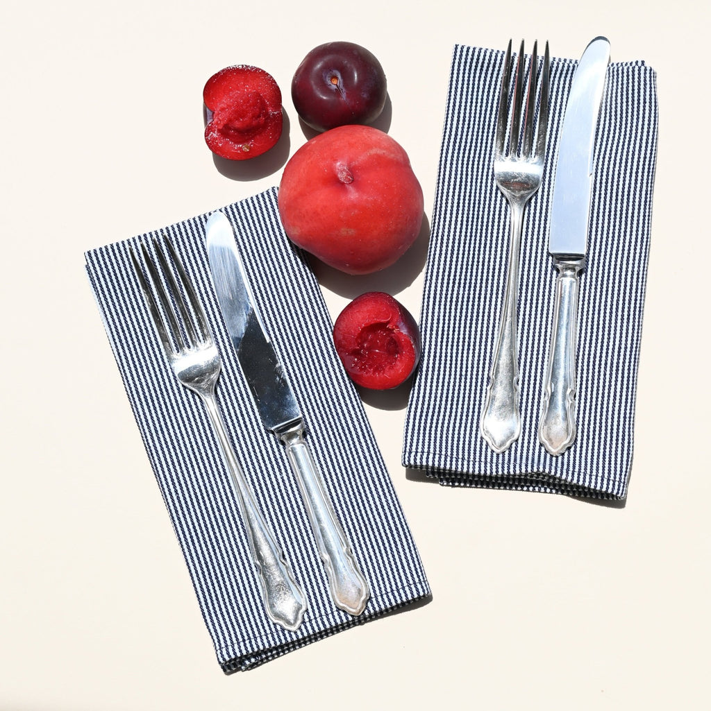 Hickory Stripe Napkins | Set of 4.