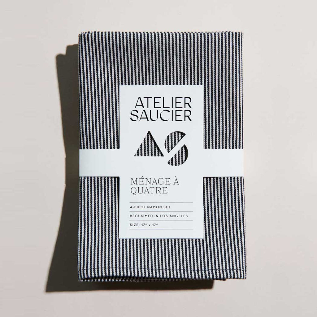 Hickory Stripe Napkins | Set of 4.
