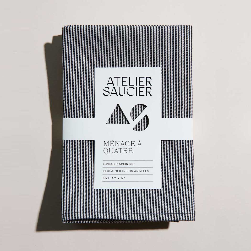 Hickory Stripe Napkins | Set of 4.