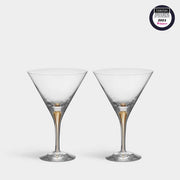 Intermezzo Gold Martini Glasses - Set of 2.
