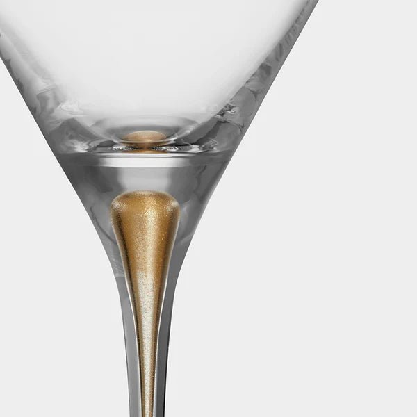 Intermezzo Gold Martini Glasses - Set of 2.