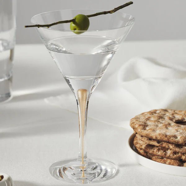 Intermezzo Gold Martini Glasses - Set of 2.