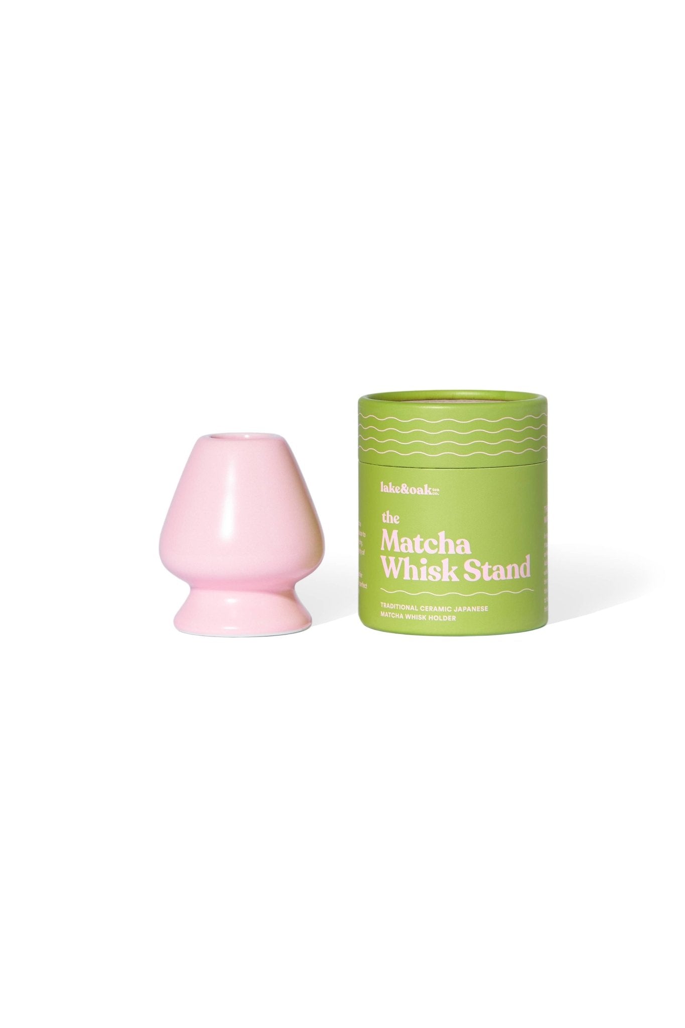 Lake & Oak Tea Co. - Pink Matcha Whisk Stand.