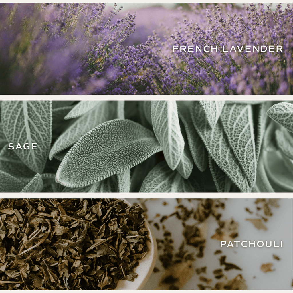 Lavender and Sage Soy Candle - Tinted Glass Jar - 12 oz.