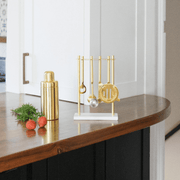 Luxe Gold & Marble Hanging Bar Tool Set  by be HOME.