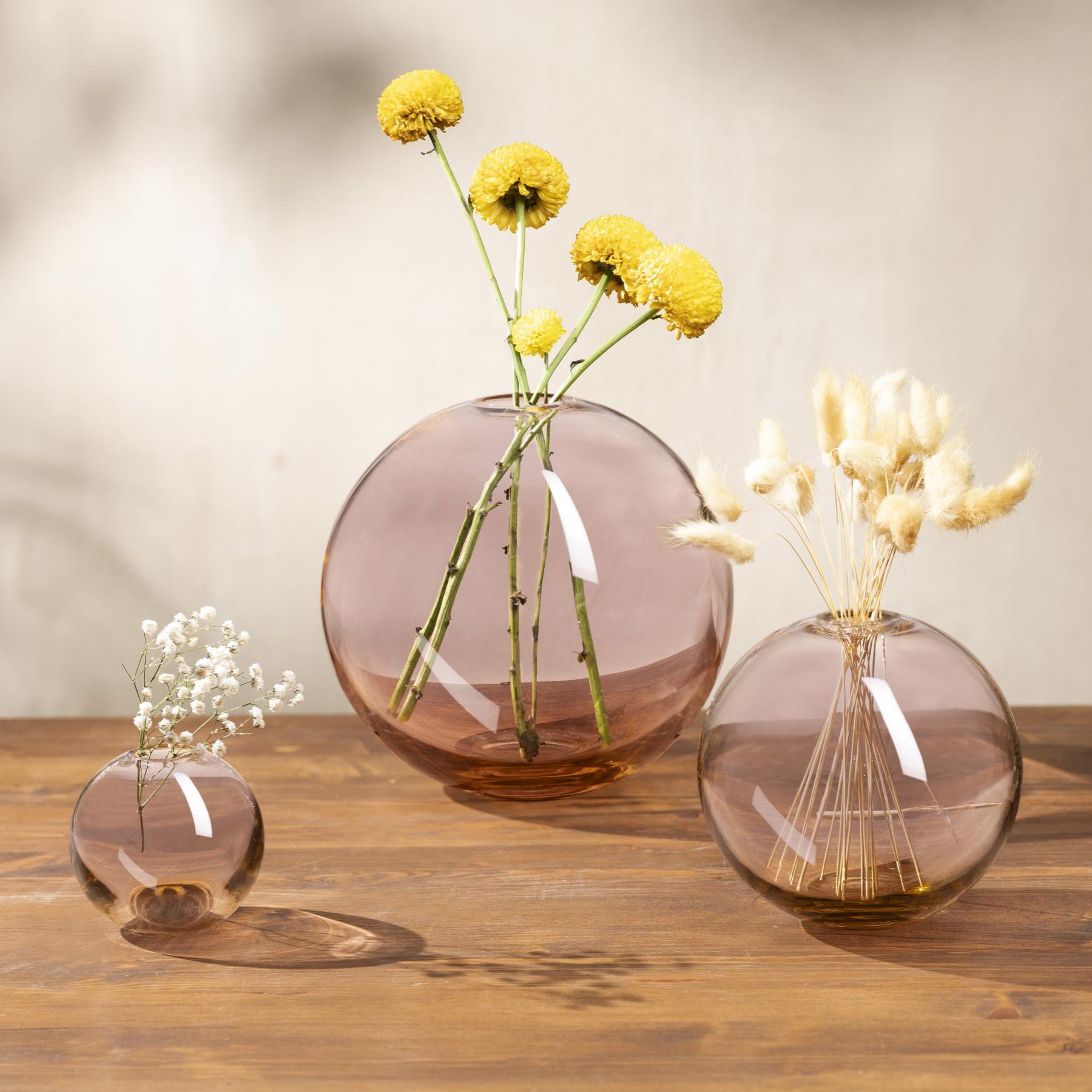 Mars Vase Large Steel Apricot.