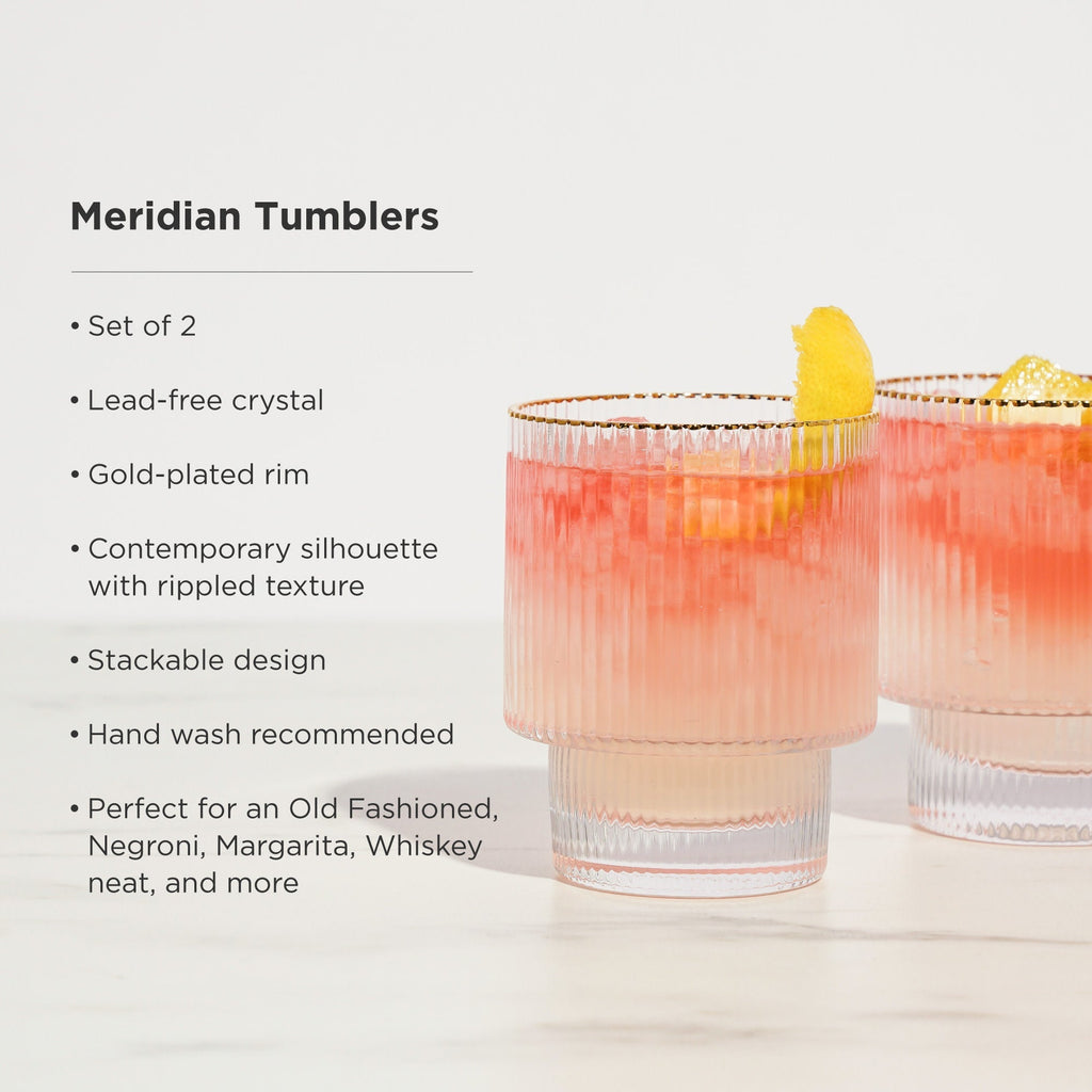 Meridian Crystal Tumblers Set of 2.