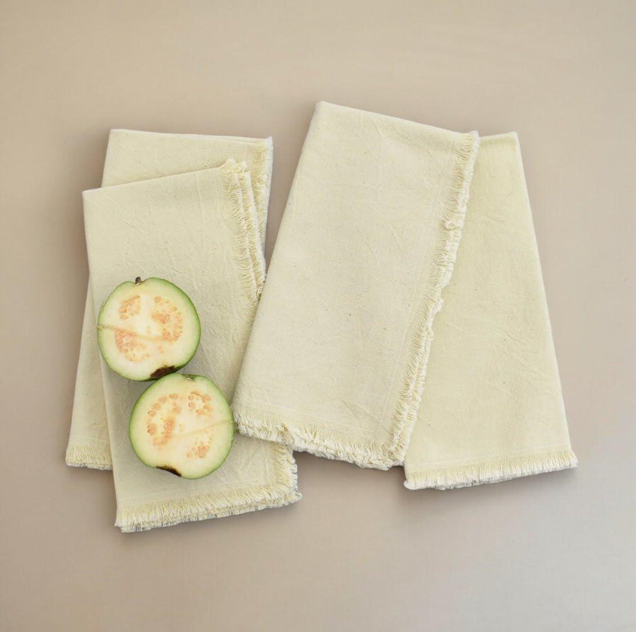 Natural Ivory Napkins (Set of 4) by CECILIADENADIE studio.