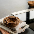 Olive Wood Nesting Bowls - set of 3.