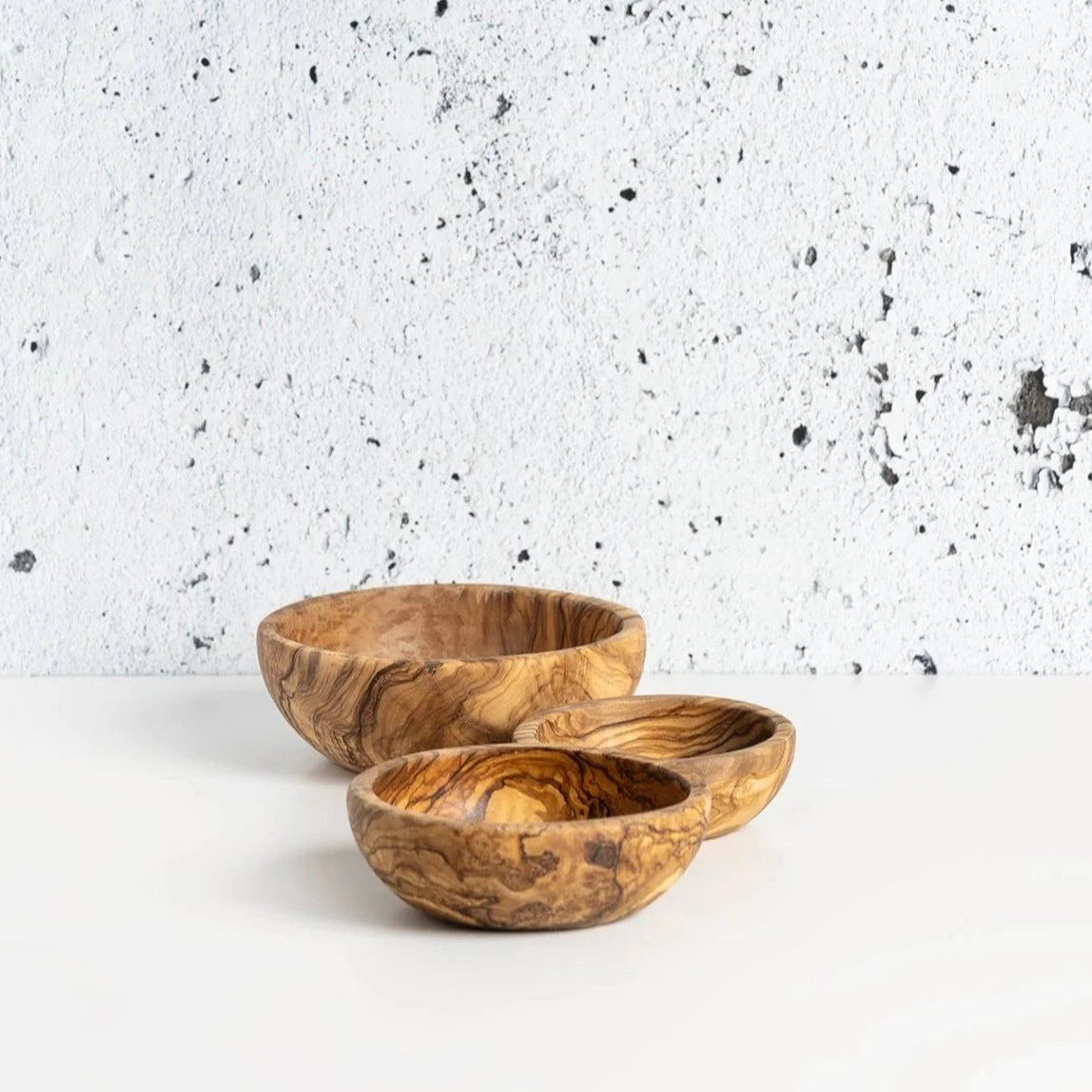 Olive Wood Nesting Bowls - set of 3.