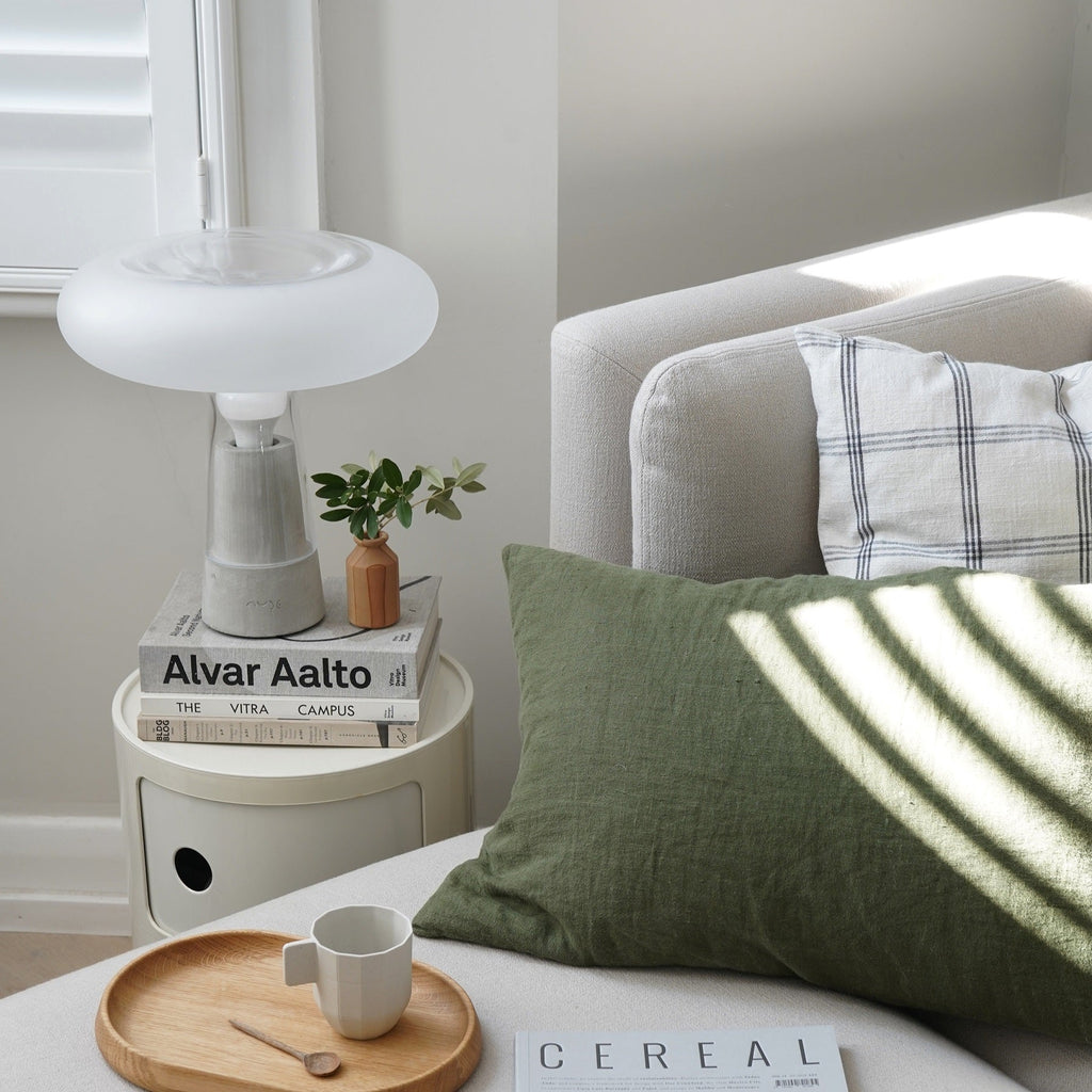 Orion Lamp with Glass Top.