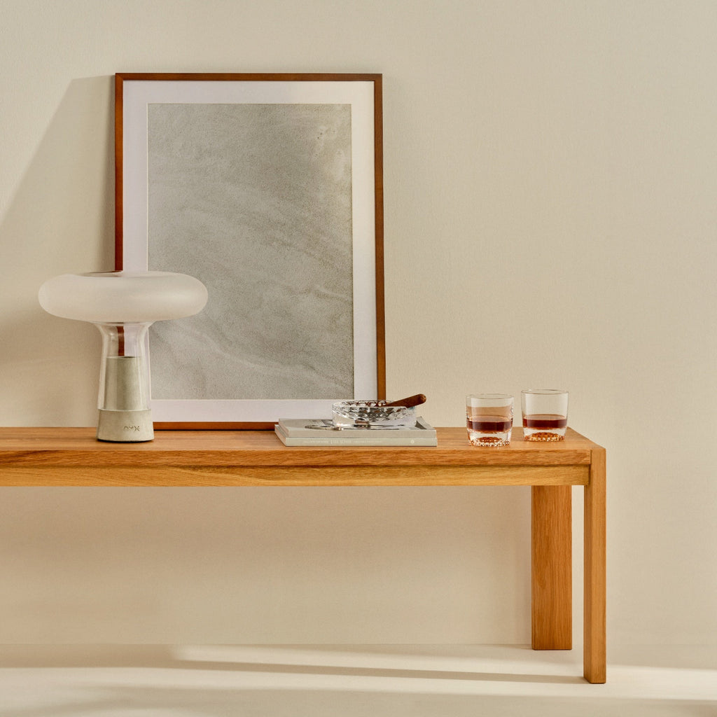 Orion Lamp with Glass Top.