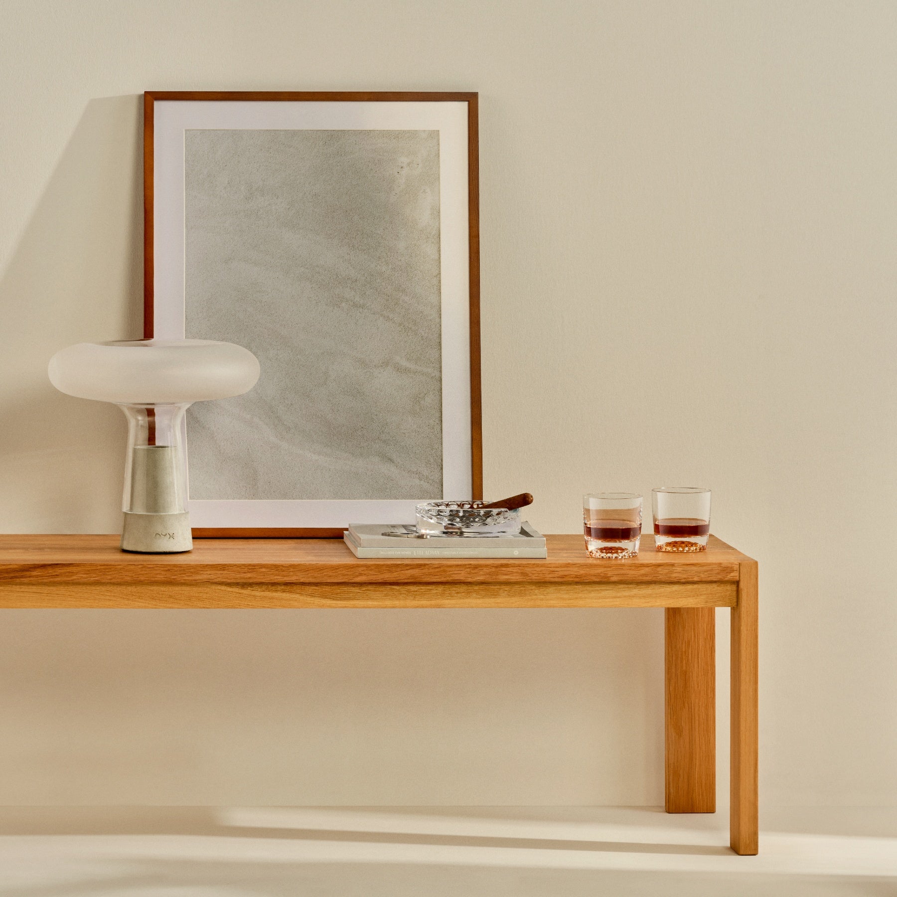 Orion Lamp with Glass Top.