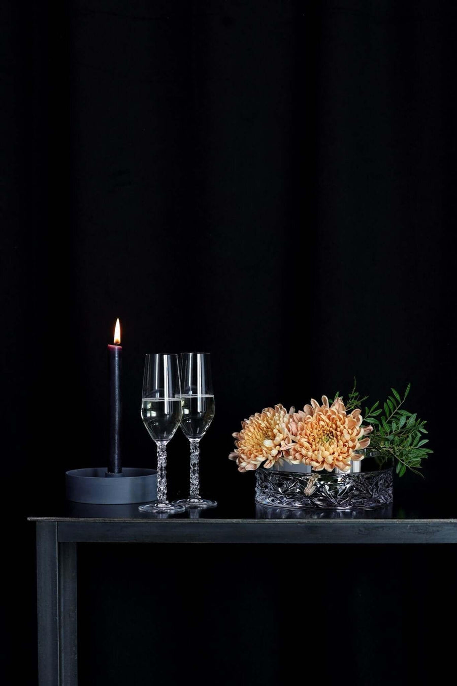 Orrefors Carat Champagne Flutes (8oz): Luminous Elegance by Lena Bergström at Resonant OrreforsSTEMWAREChampagne GlassesGLASSWARE