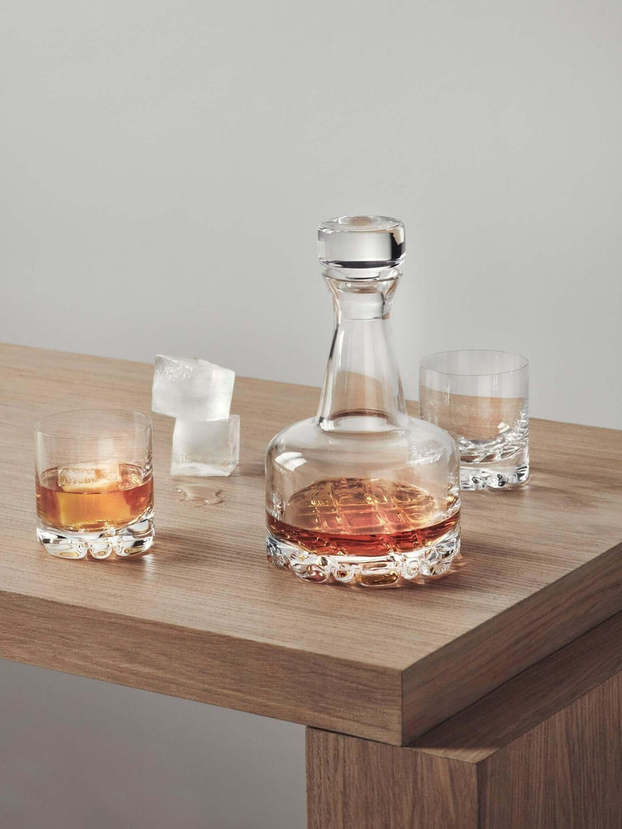 Orrefors Erik 3 - Piece Decanter Set: Modern Scandinavian Elegance for Whiskey Lovers at Resonant OrreforsSTEMWAREA Resonant ChristmasGIFTS
