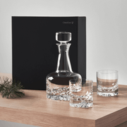 Orrefors Erik 3 - Piece Decanter Set: Modern Scandinavian Elegance for Whiskey Lovers at Resonant OrreforsSTEMWAREA Resonant ChristmasGIFTS
