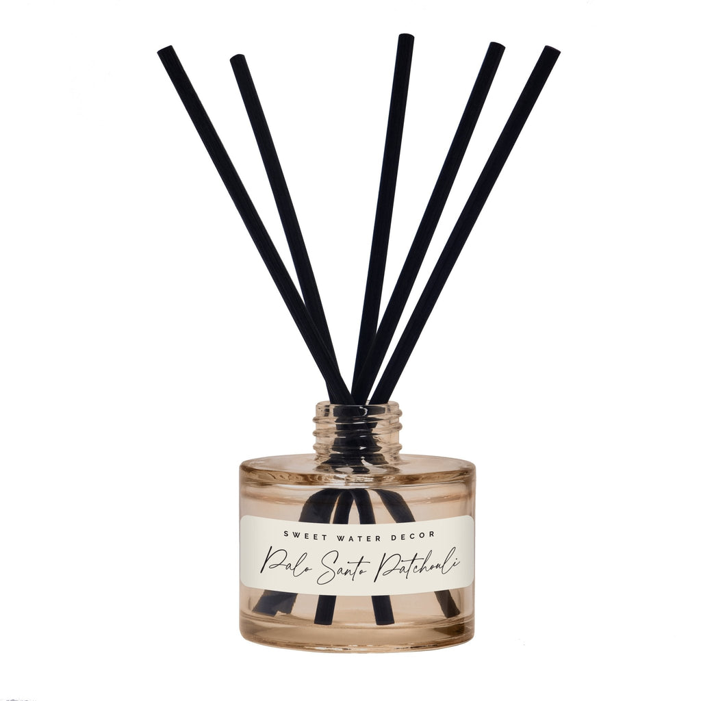 Palo Santo Patchouli Tinted Glass Jar Reed Diffuser.