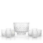 Admiral Crystal Punch Bowl and Tumbler Set