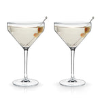 Raye Angled Crystal Martini Glasses Set of 2.