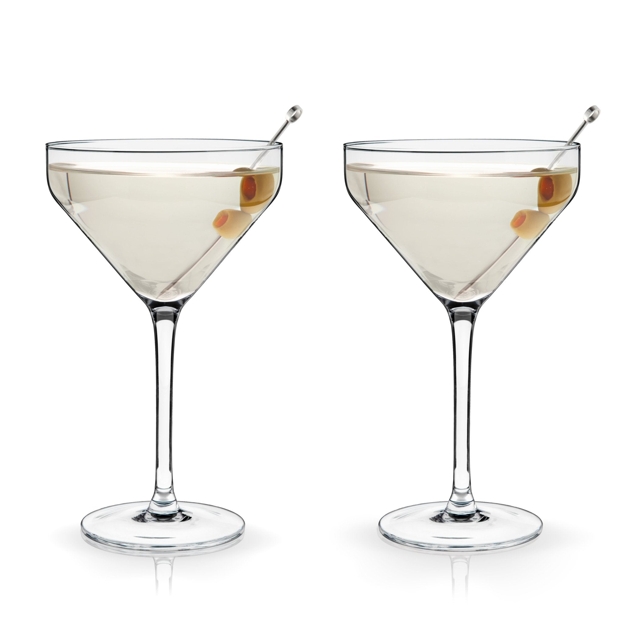 Raye Angled Crystal Martini Glasses Set of 2.