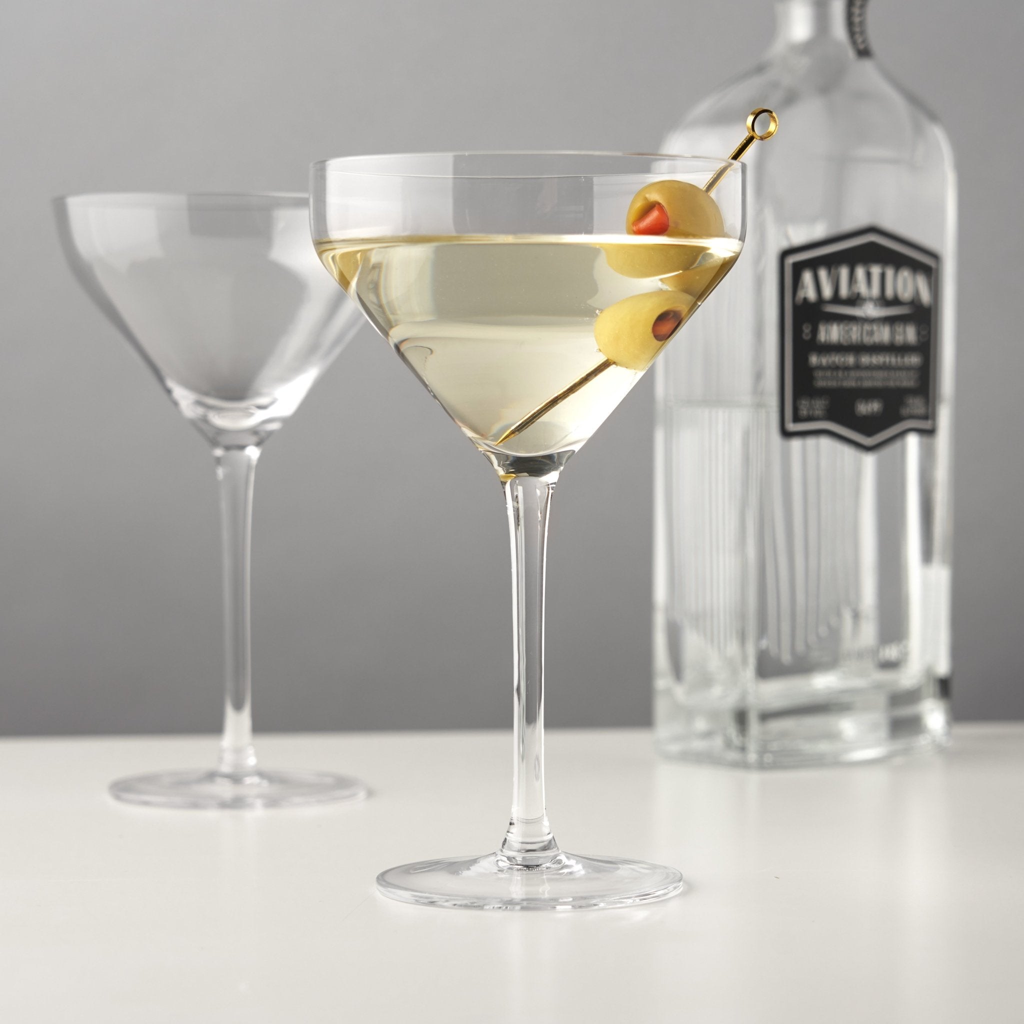 Raye Angled Crystal Martini Glasses Set of 2 - Shop_nameViski