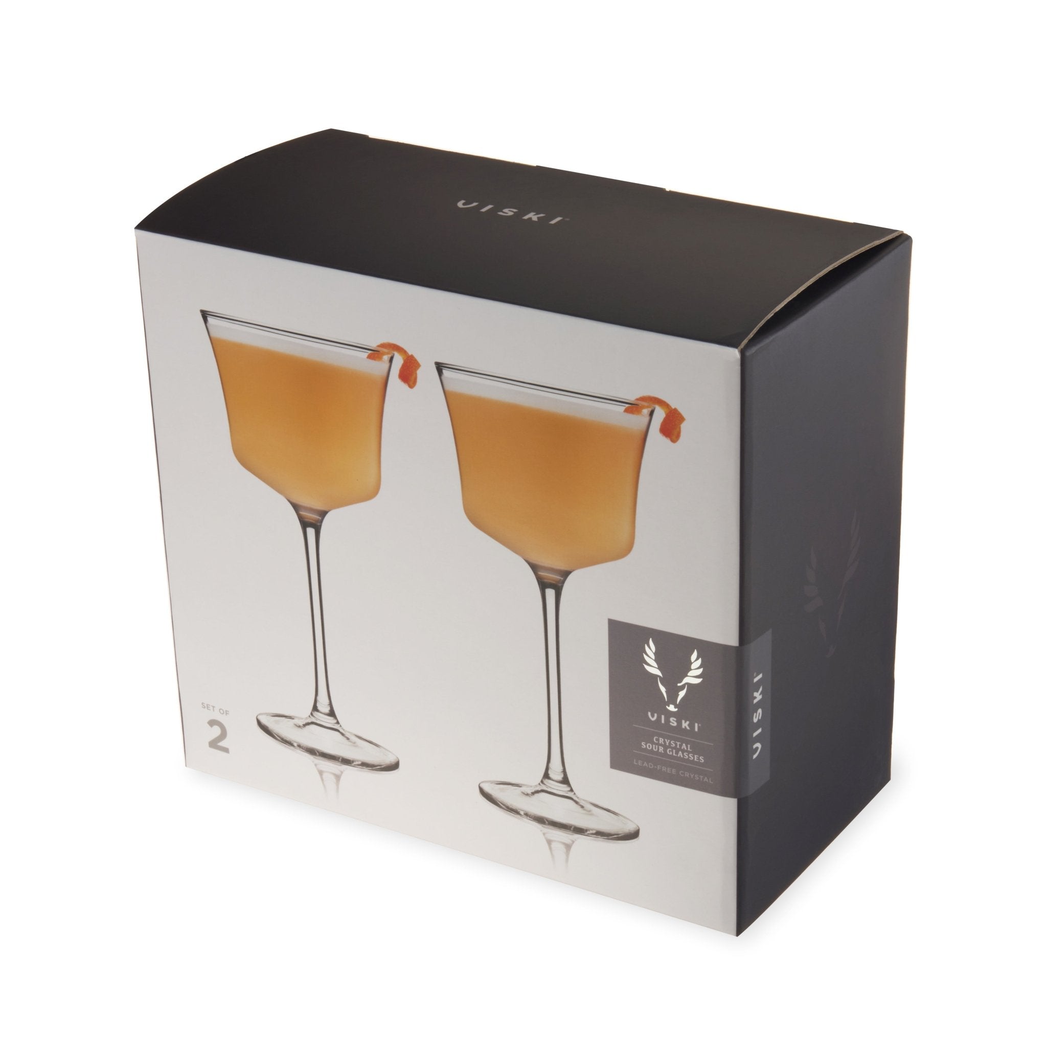 Raye Angled Crystal Sour Glasses Set of 2.