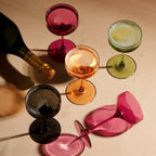 Reserve Nouveau Crystal Coupe Glasses in Smoke Set of 2.