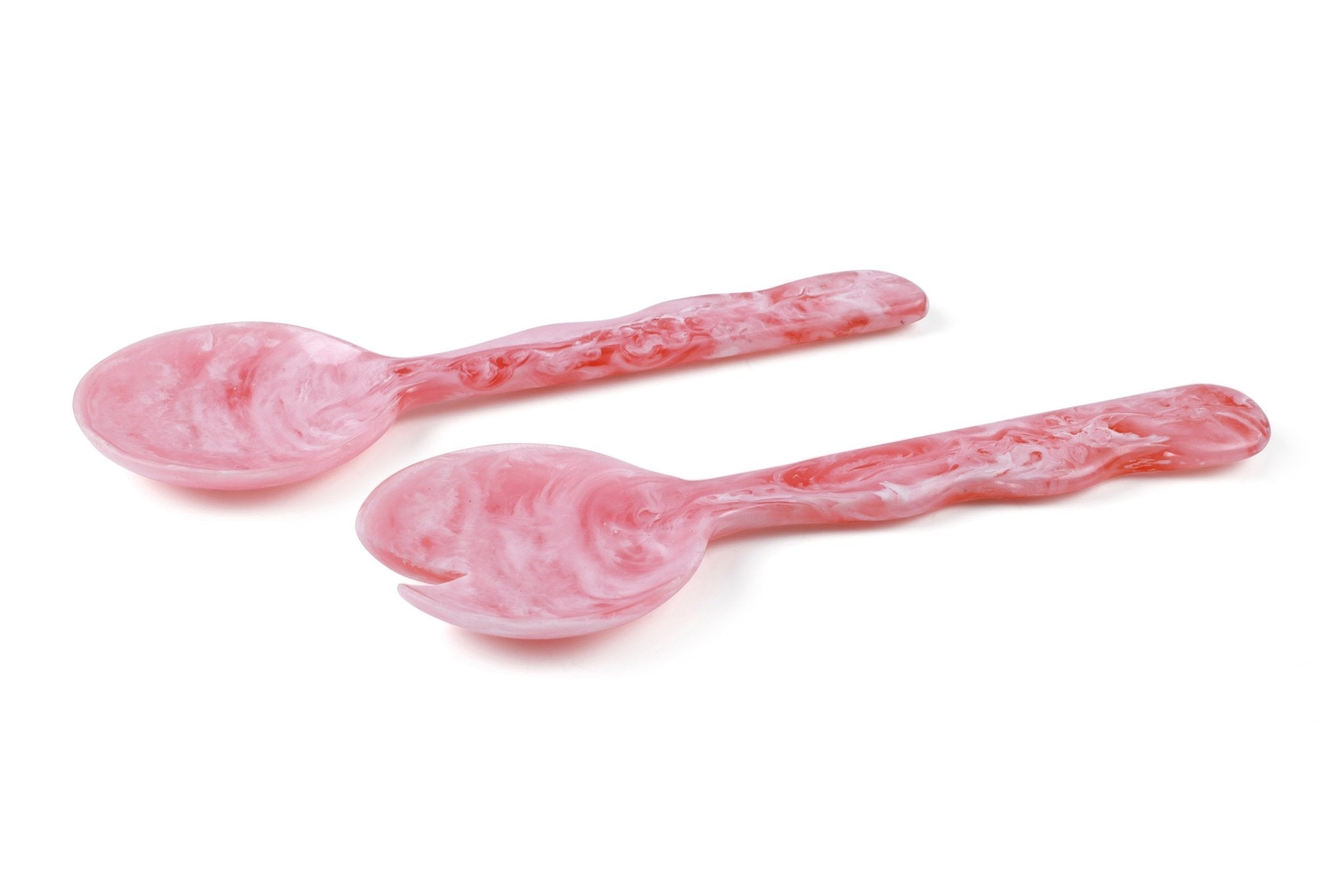 Resin Salad Server- Pink (Set of 2), 12.40 x 3.93 Inches.