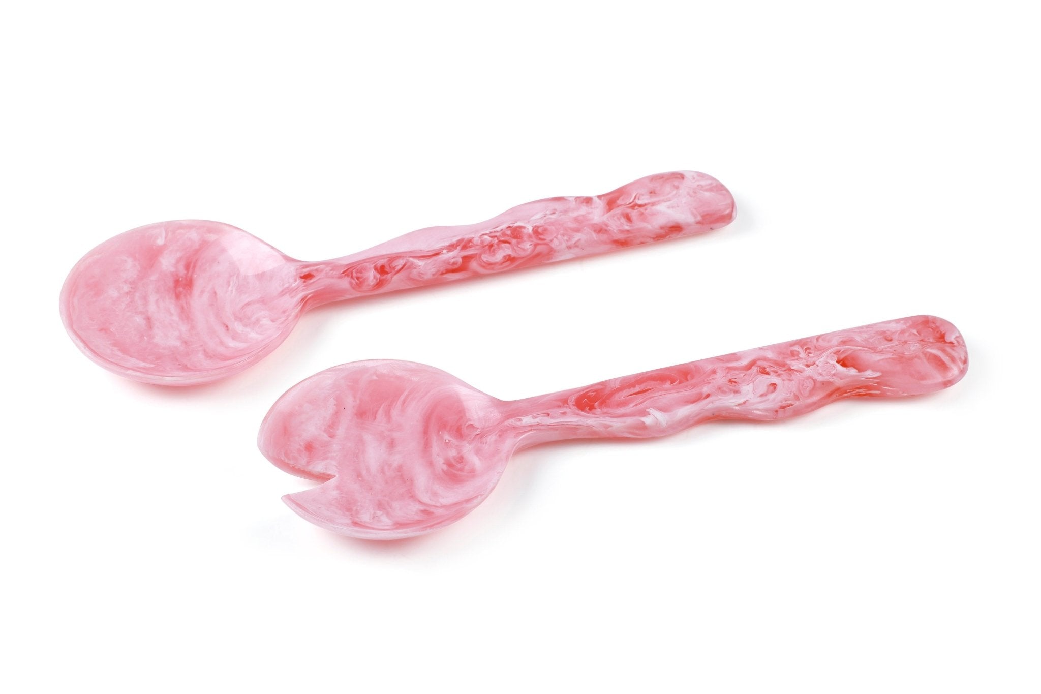 Resin Salad Server- Pink (Set of 2), 12.40 x 3.93 Inches.