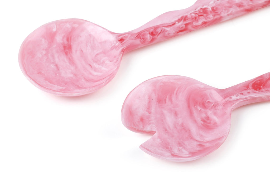 Resin Salad Server- Pink (Set of 2), 12.40 x 3.93 Inches.