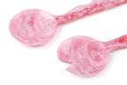 Resin Salad Server- Pink (Set of 2), 12.40 x 3.93 Inches.