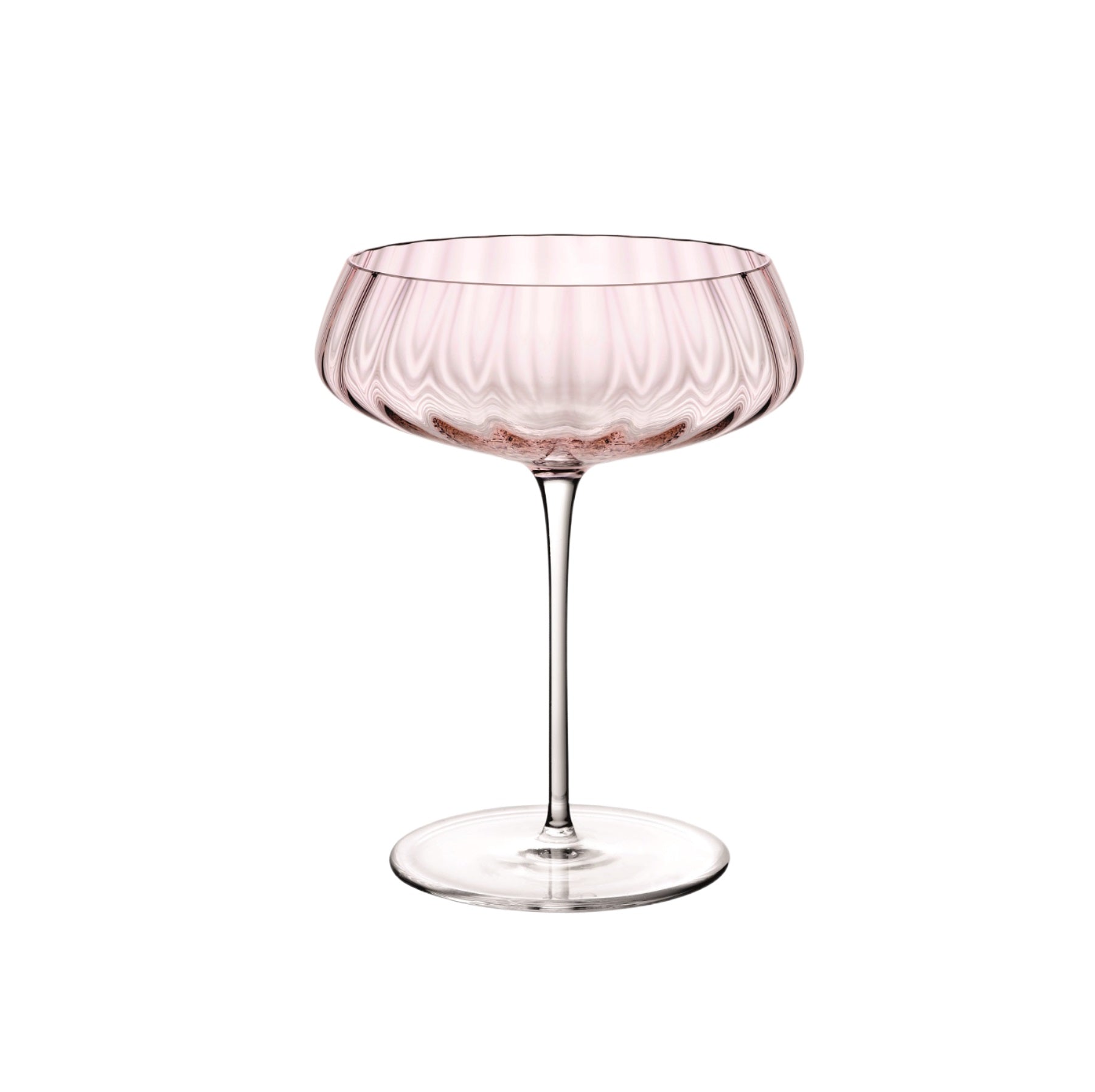 Round Up Dusty Rose Set of 2 Coupe glasses.