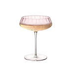 Round Up Dusty Rose Set of 2 Coupe glasses.
