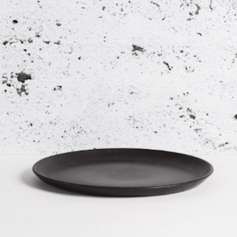 S/4 Tunisian Dinner Plate - Matte Black.