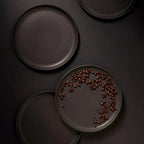 S/4 Tunisian Dinner Plate - Matte Black.