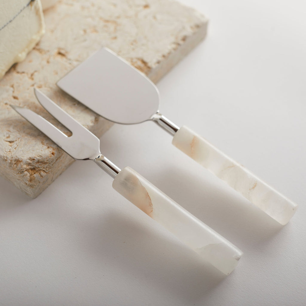 Santo Alabaster Cheese Tools - Set of 2.
