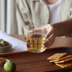 Stackable Glass Tumbler - set of 4 - dwellandremainFleck