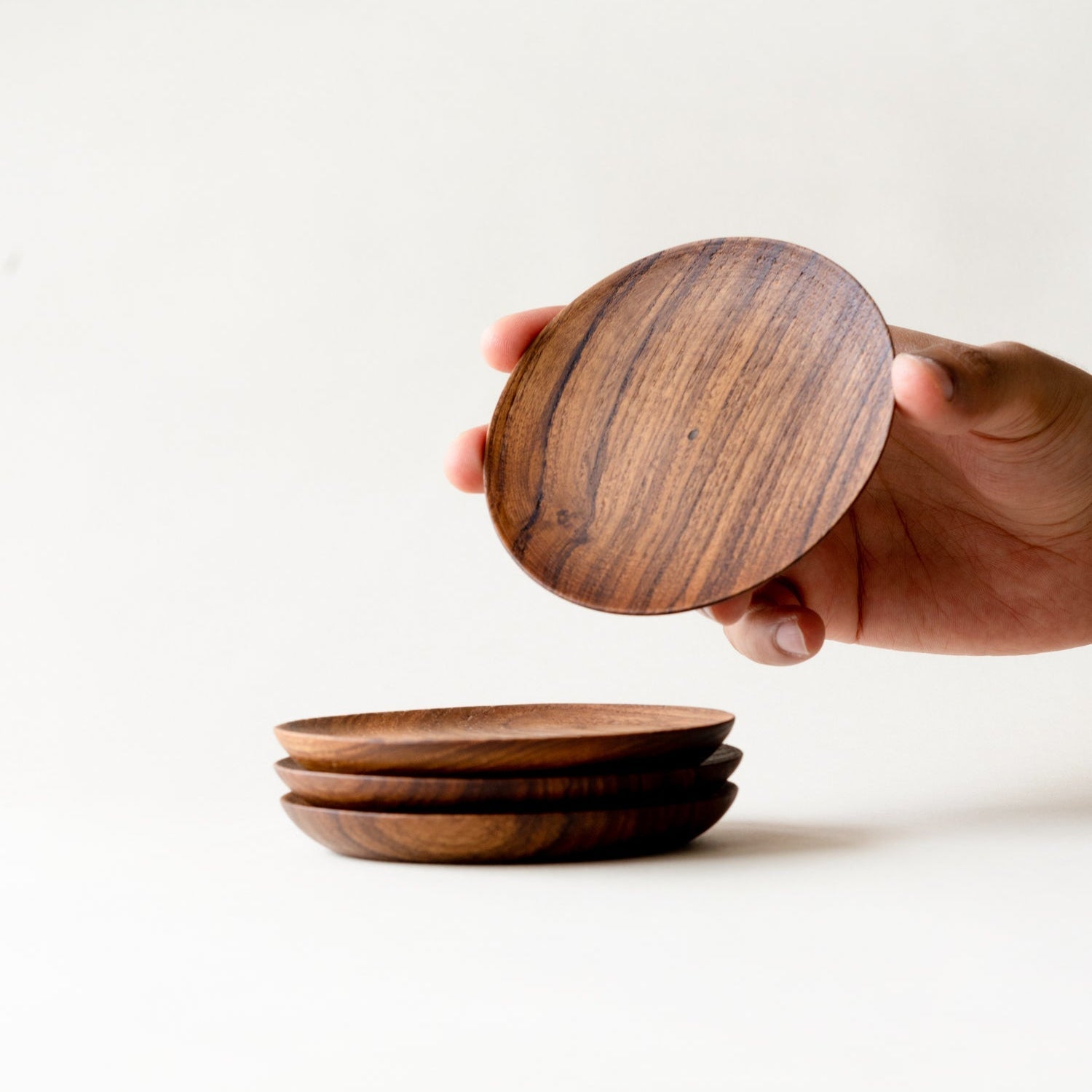 Teak Coasters - set of 4.