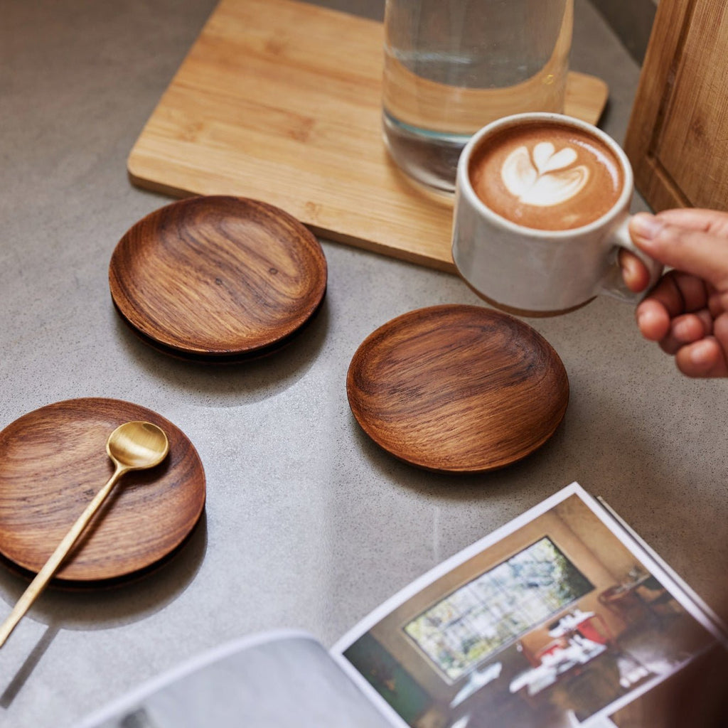 Teak Coasters - set of 4.