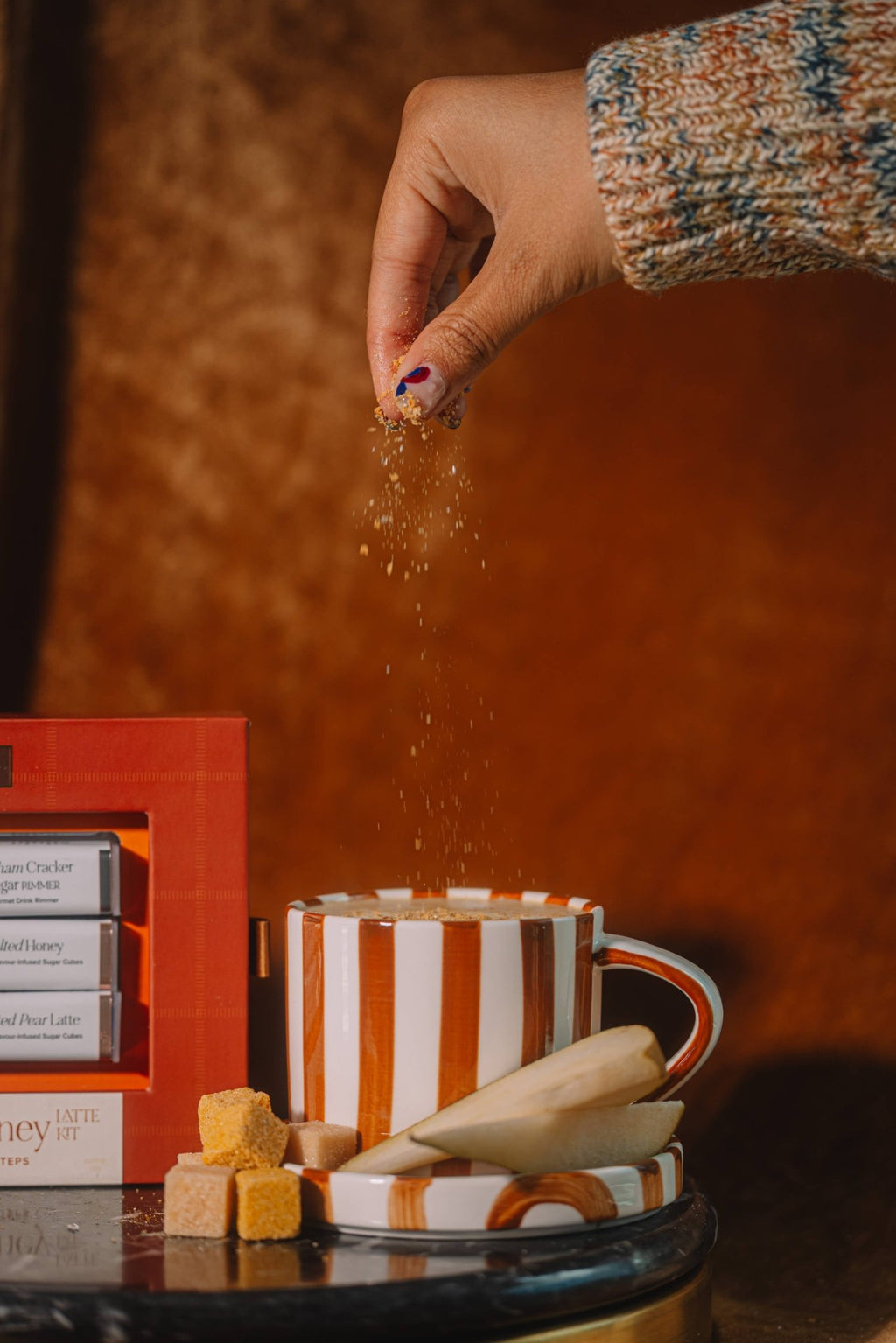 TEASPRESSA | LUXE Mixer Cube - Roasted Pear & Honey Latte Kit - Roasted Pear & Honey Cubes.