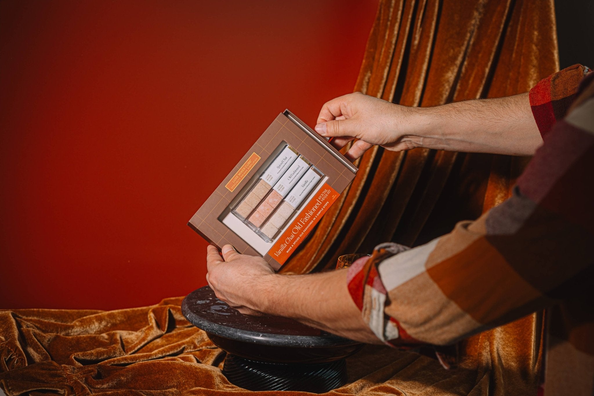 TEASPRESSA | LUXE Mixer Cube - Vanilla Chai Old Fashioned Cocktail Mixer Kit.