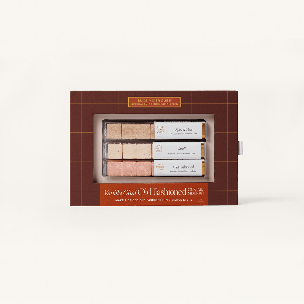 TEASPRESSA | LUXE Mixer Cube - Vanilla Chai Old Fashioned Cocktail Mixer Kit.