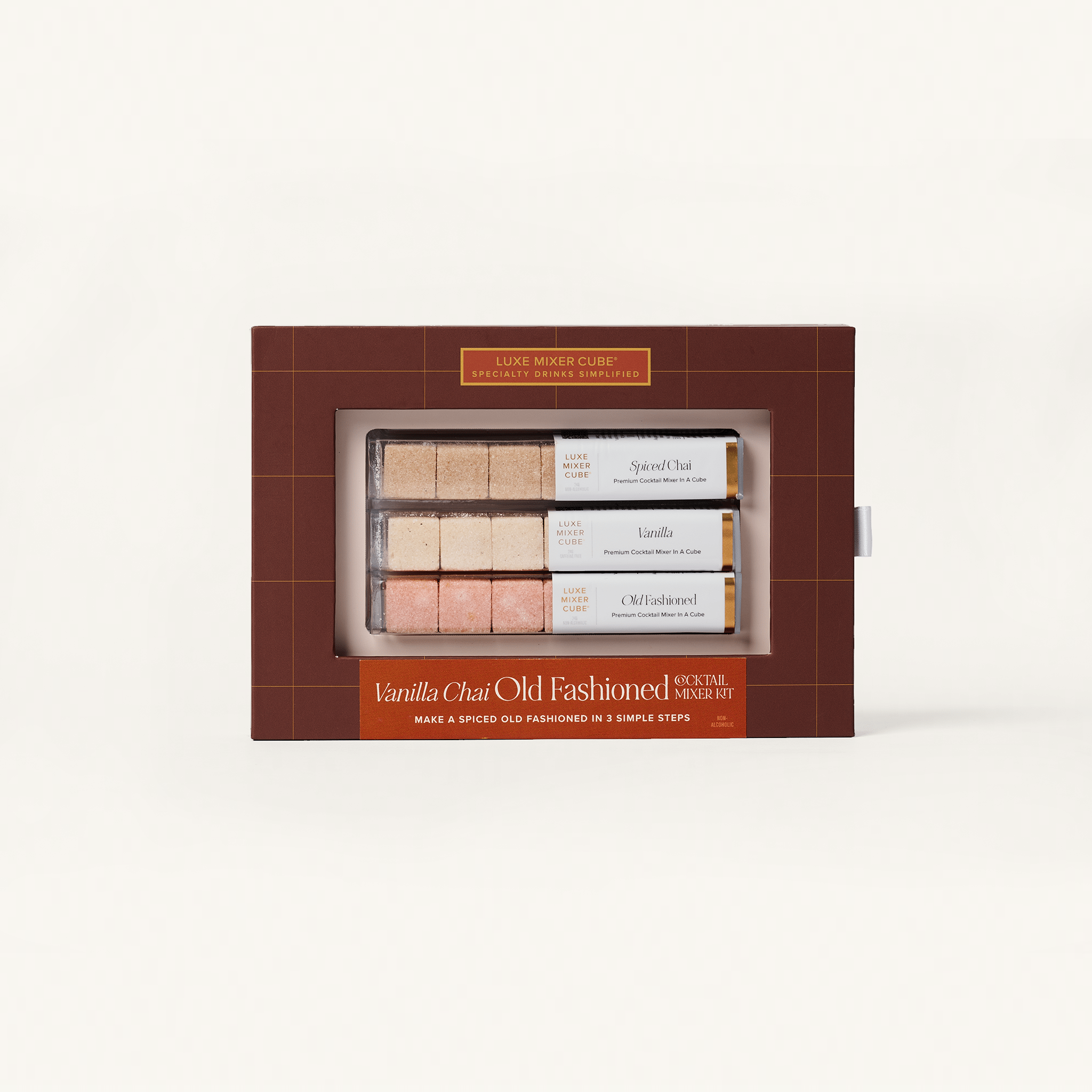 TEASPRESSA | LUXE Mixer Cube - Vanilla Chai Old Fashioned Cocktail Mixer Kit.