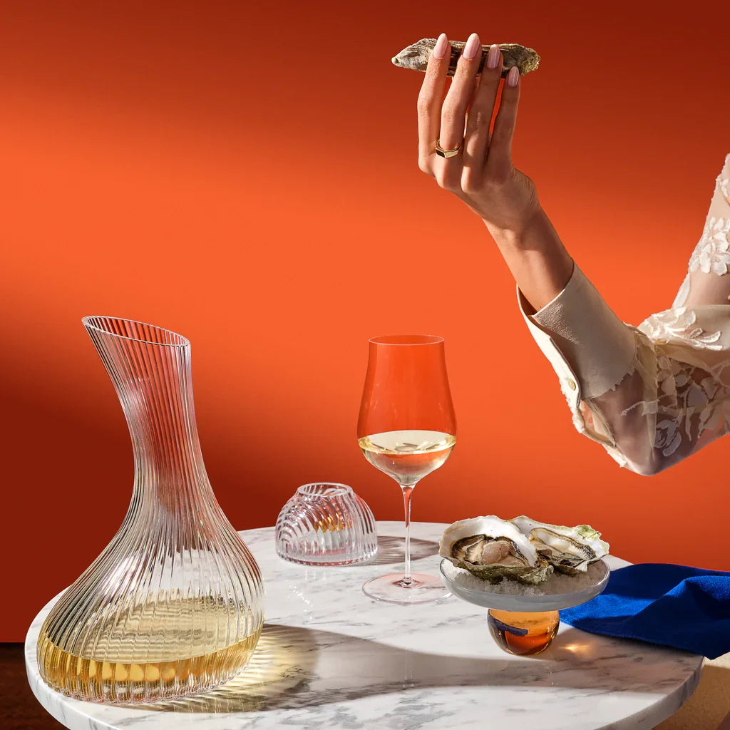 White Wine Decanter & Stemless Glass Set