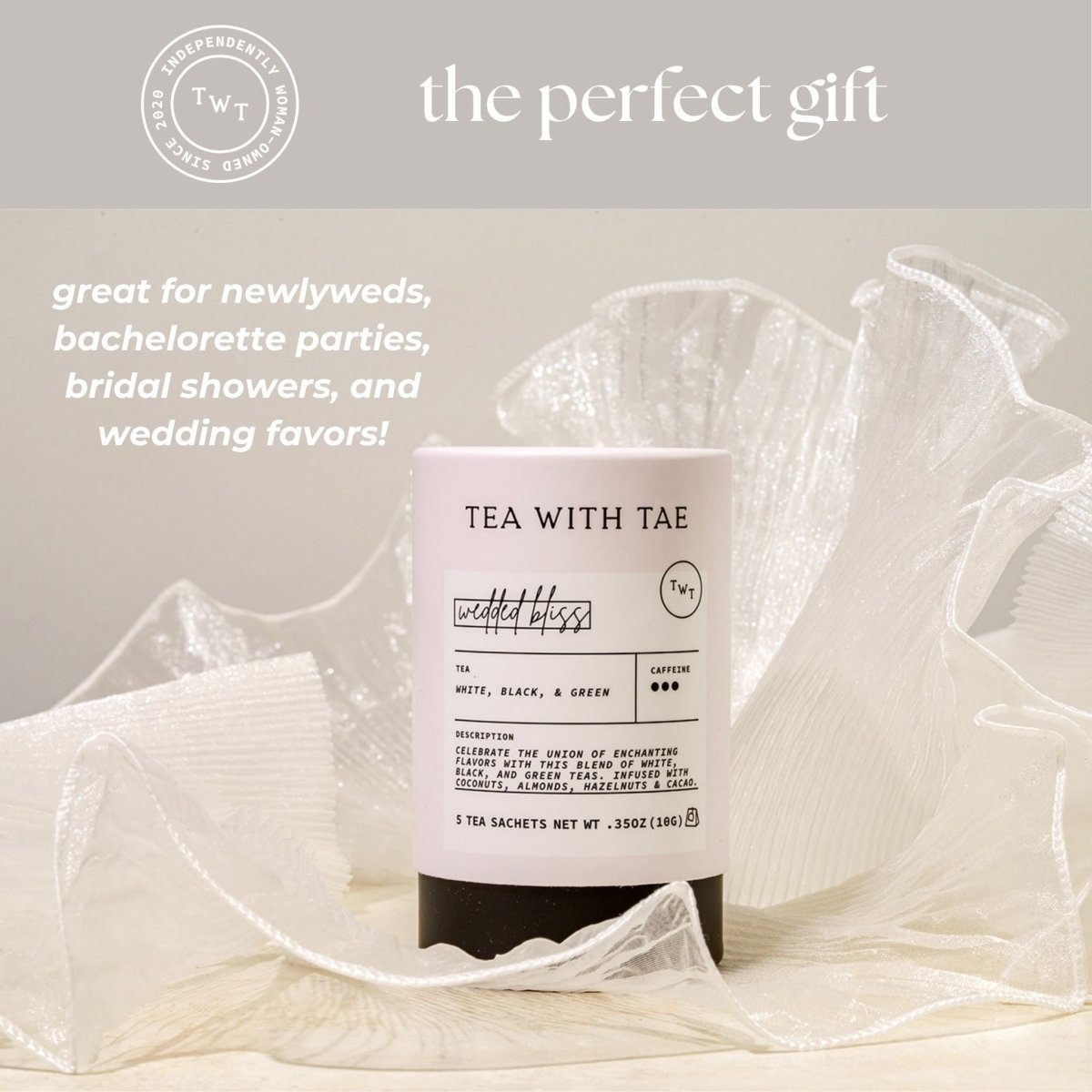 Wedded Bliss Mini Tea Tube (5 tea bags)